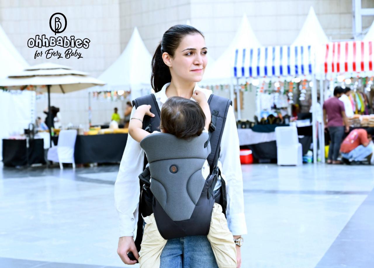 Lightweight & Adjustable Baby Sling Carrier (Grey)