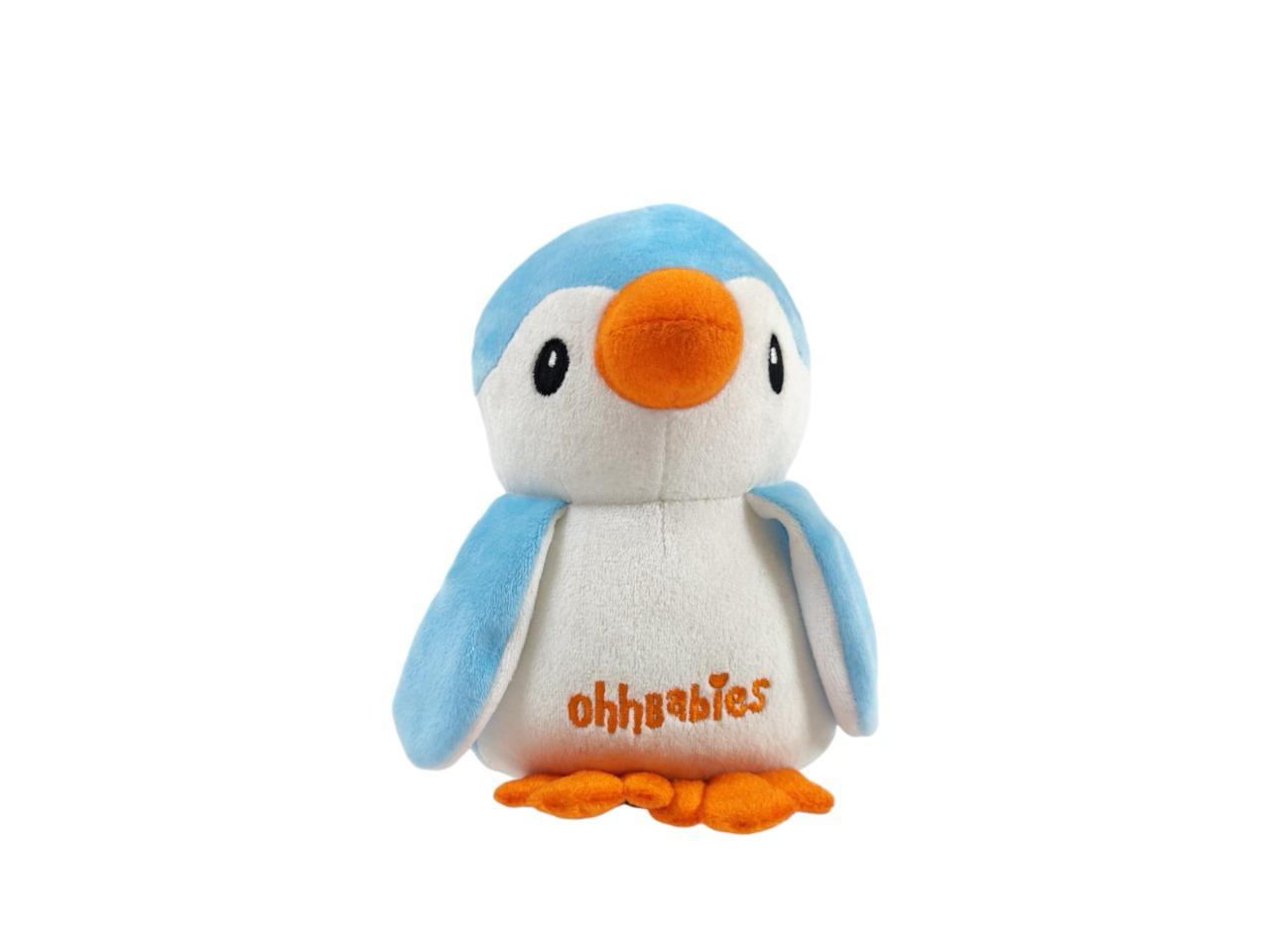 Penguin Soft Rattle Toy (Blue)