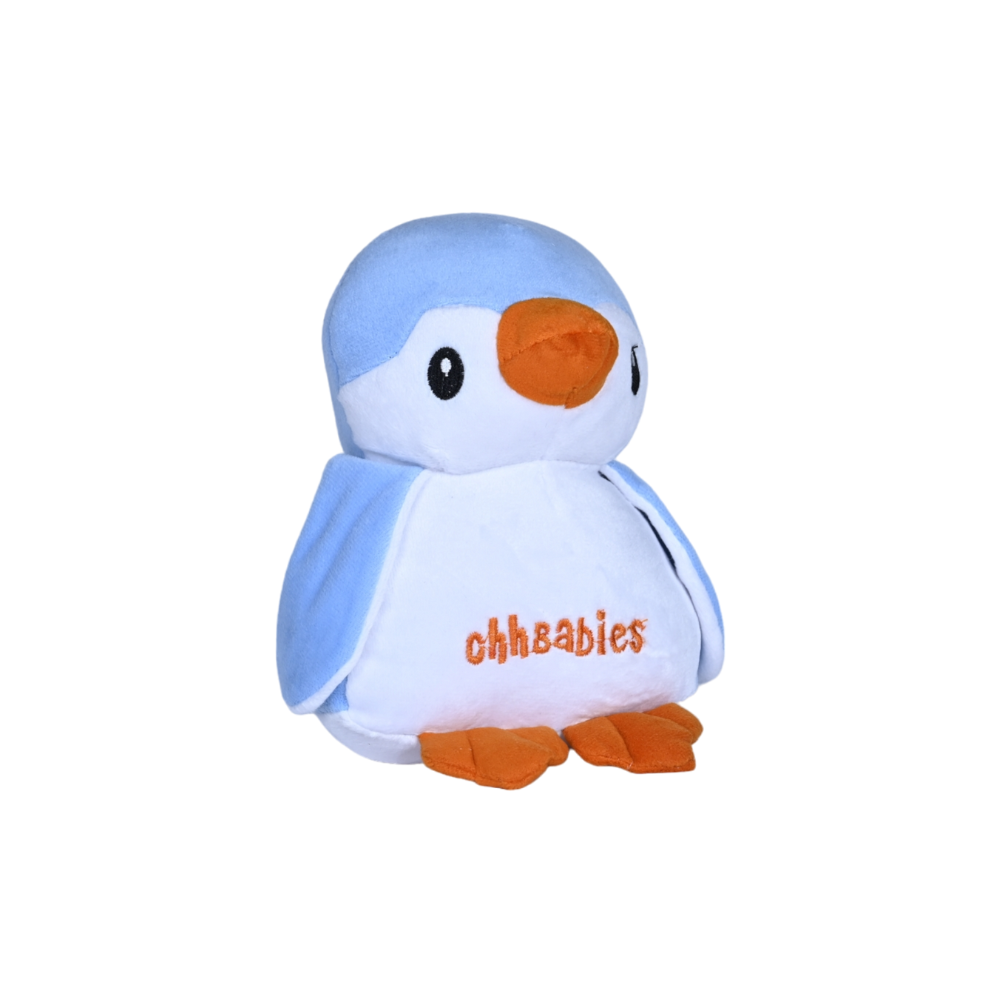 Penguin Soft Rattle Toy (Blue)
