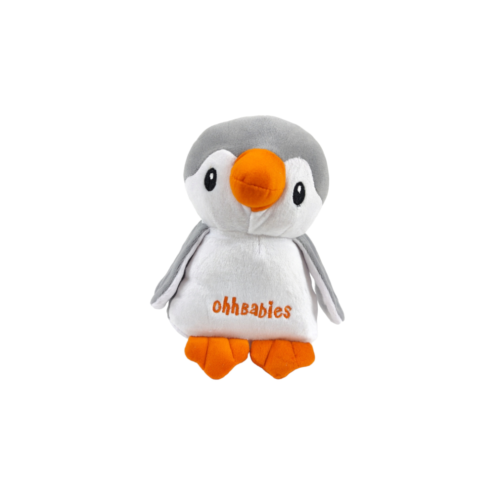 Penguin Soft Rattle Toy (Grey)
